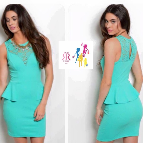 Dresses & Skirts - Mint Peplum Dress